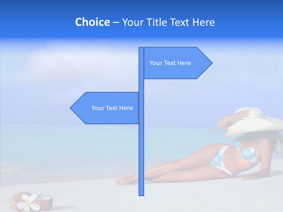 Sea Bikini Female PowerPoint Template