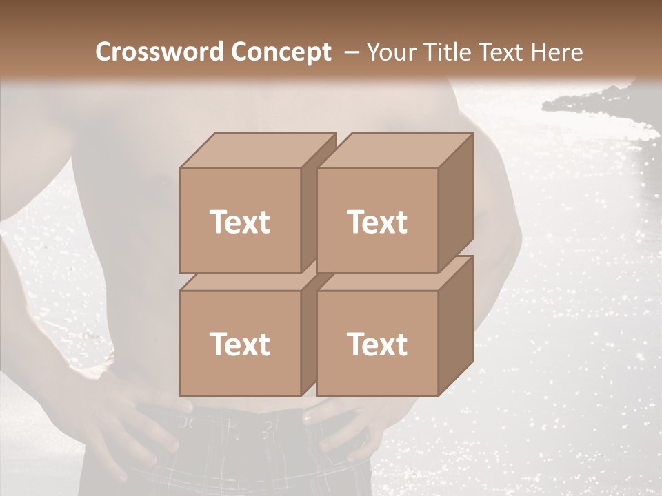 Torso Guy Swim PowerPoint Template