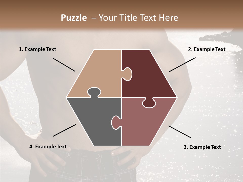 Torso Guy Swim PowerPoint Template