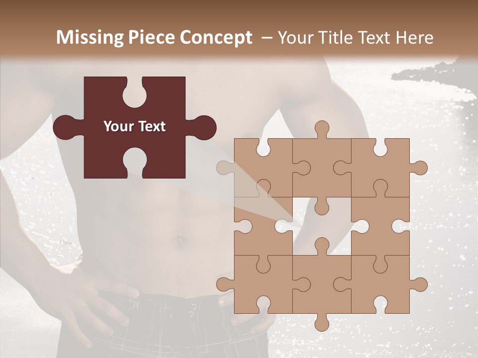 Torso Guy Swim PowerPoint Template