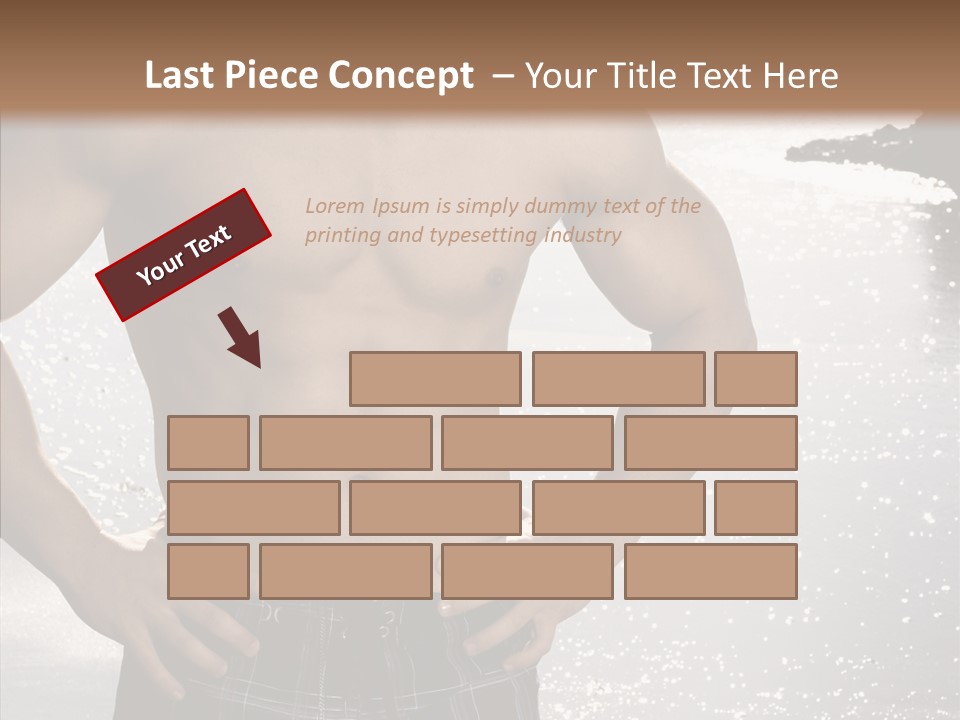 Torso Guy Swim PowerPoint Template