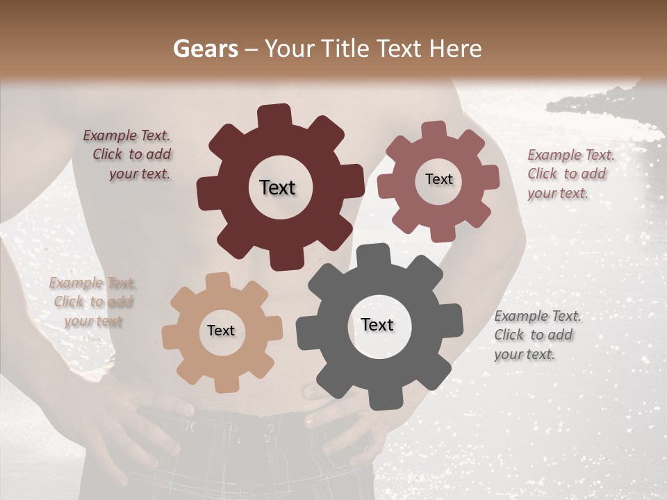 Torso Guy Swim PowerPoint Template