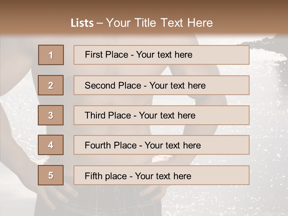 Torso Guy Swim PowerPoint Template