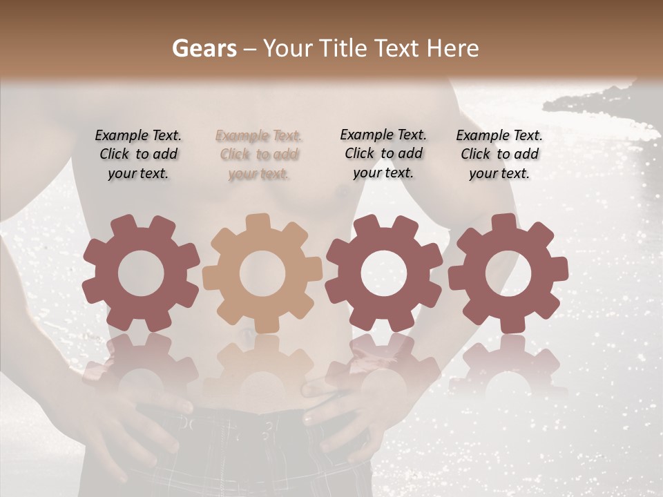 Torso Guy Swim PowerPoint Template