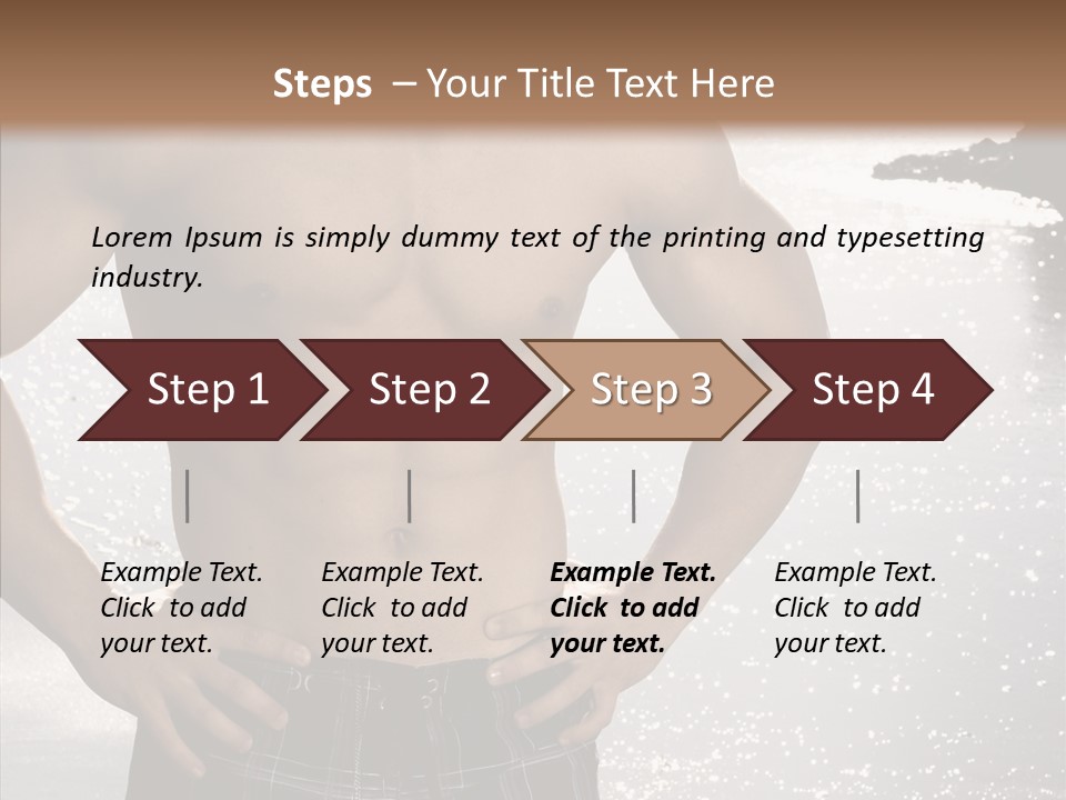 Torso Guy Swim PowerPoint Template