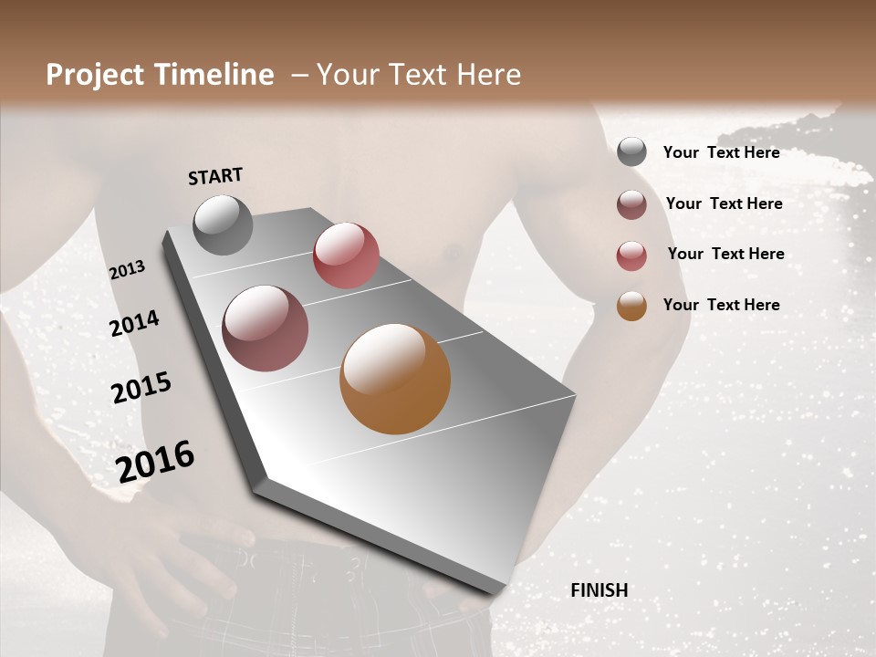 Torso Guy Swim PowerPoint Template