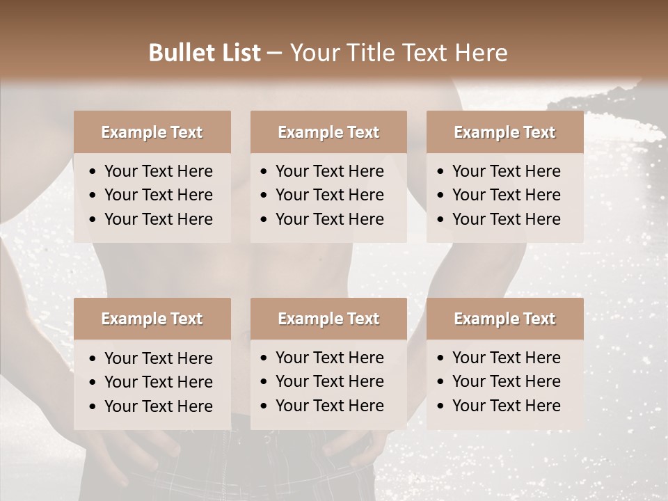 Torso Guy Swim PowerPoint Template