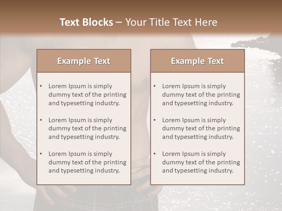 Torso Guy Swim PowerPoint Template