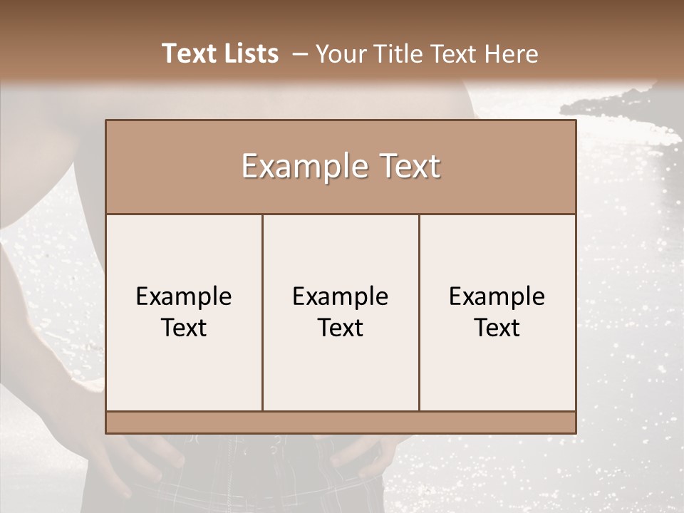 Torso Guy Swim PowerPoint Template
