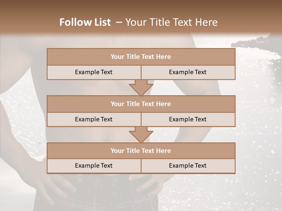 Torso Guy Swim PowerPoint Template