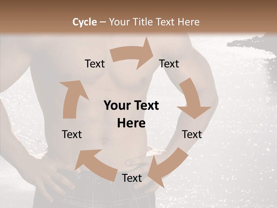 Torso Guy Swim PowerPoint Template