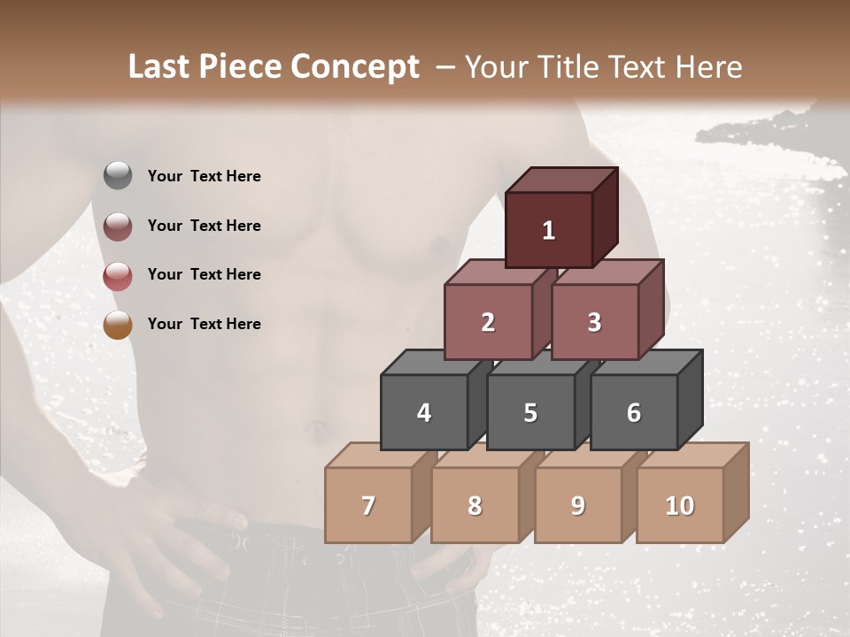 Torso Guy Swim PowerPoint Template