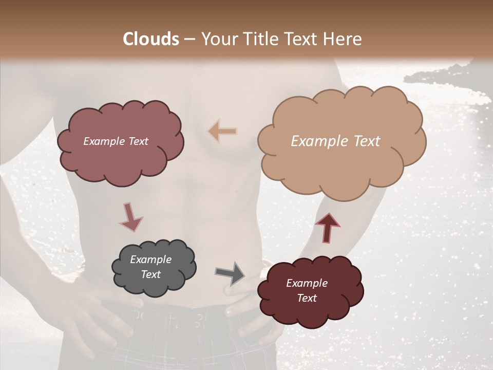 Torso Guy Swim PowerPoint Template