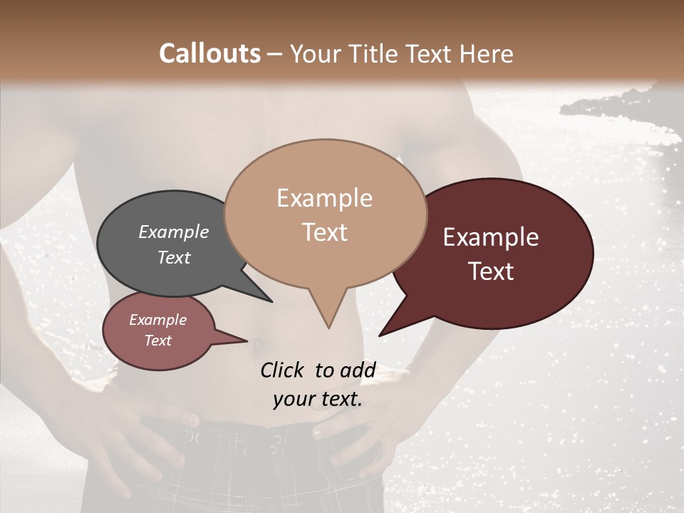 Torso Guy Swim PowerPoint Template