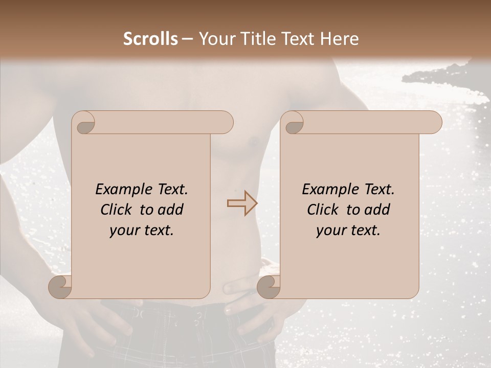 Torso Guy Swim PowerPoint Template