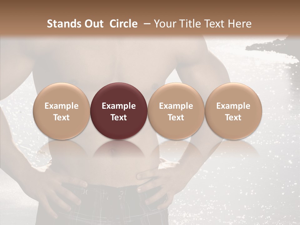 Torso Guy Swim PowerPoint Template