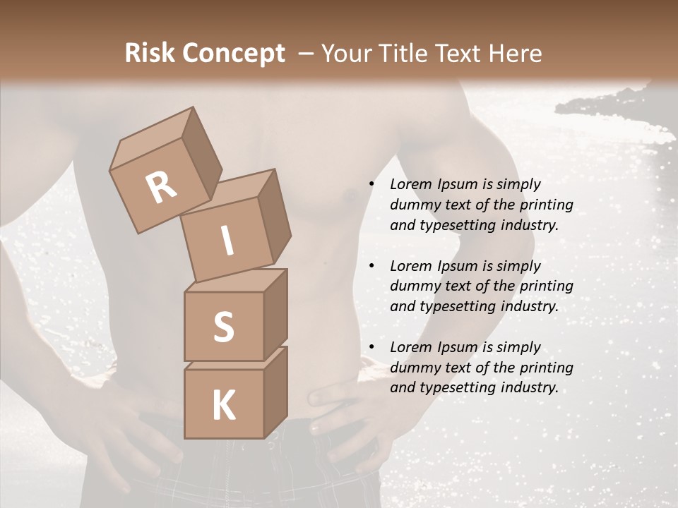 Torso Guy Swim PowerPoint Template