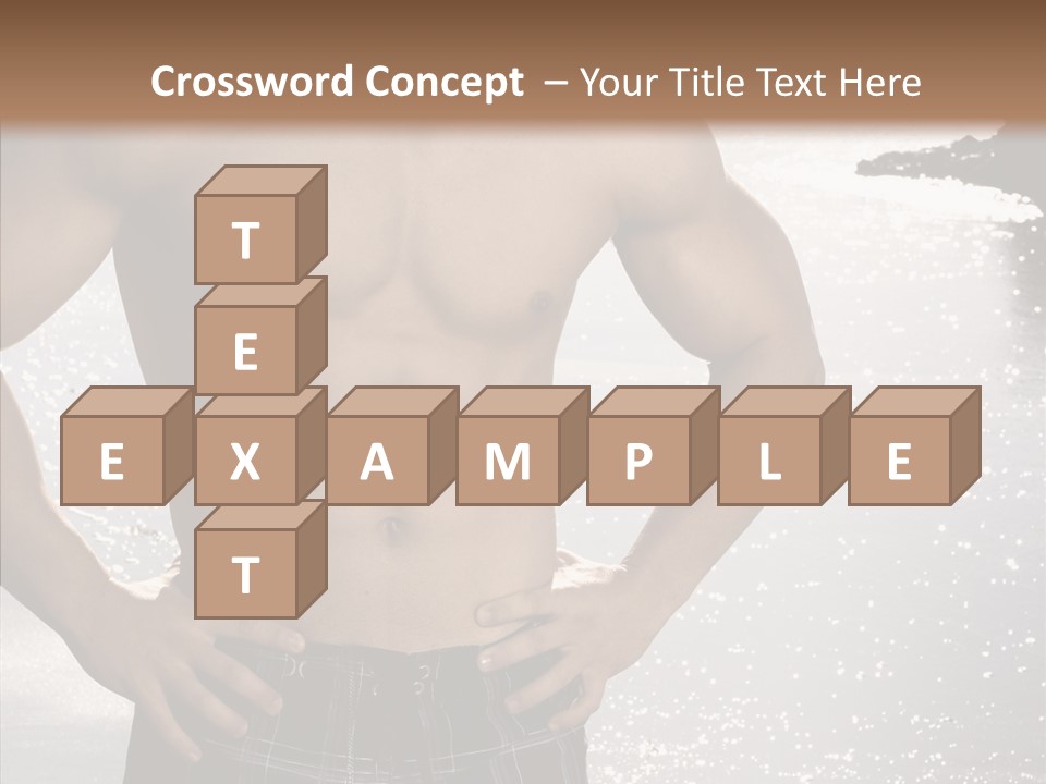 Torso Guy Swim PowerPoint Template