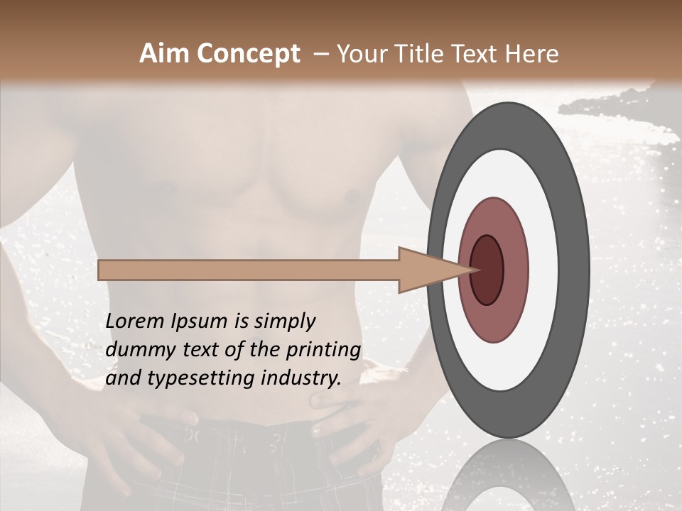 Torso Guy Swim PowerPoint Template