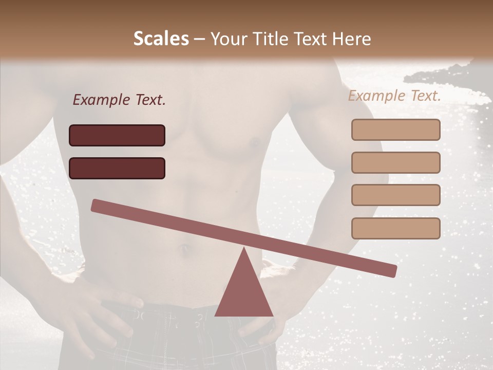 Torso Guy Swim PowerPoint Template