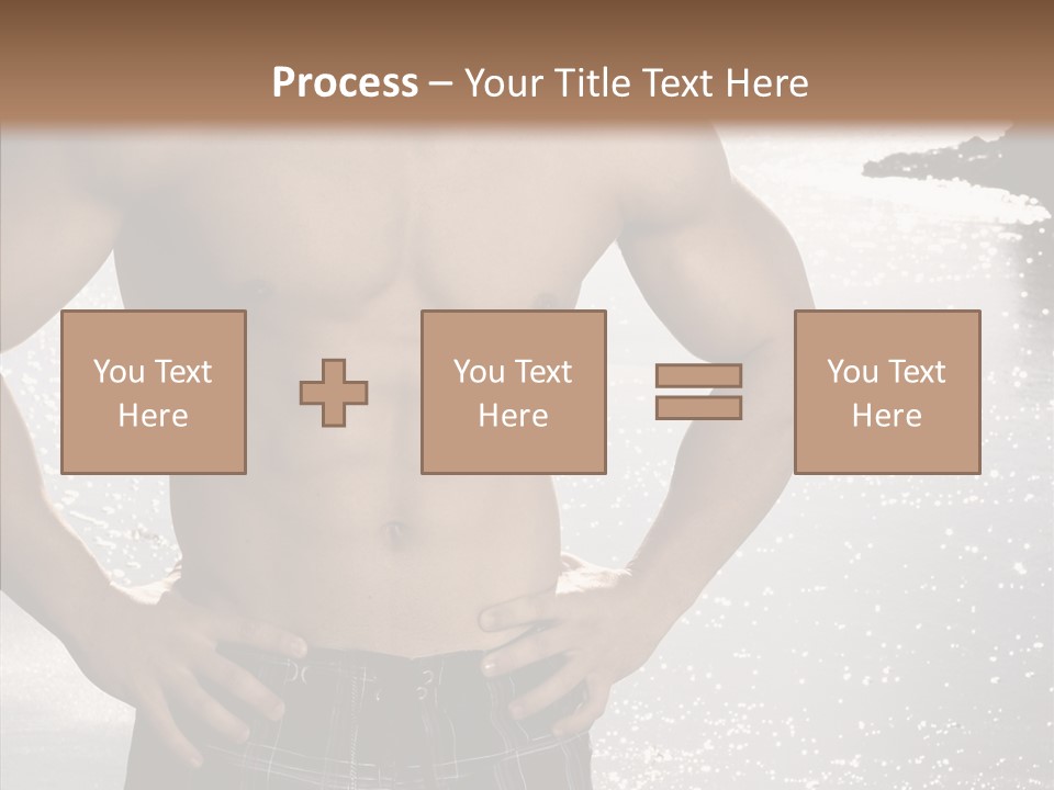 Torso Guy Swim PowerPoint Template