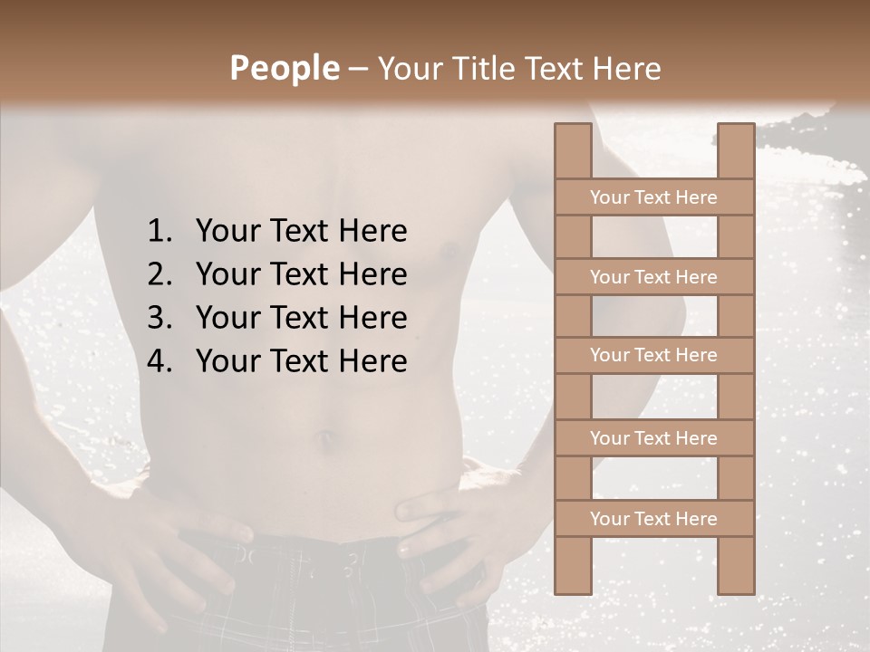 Torso Guy Swim PowerPoint Template