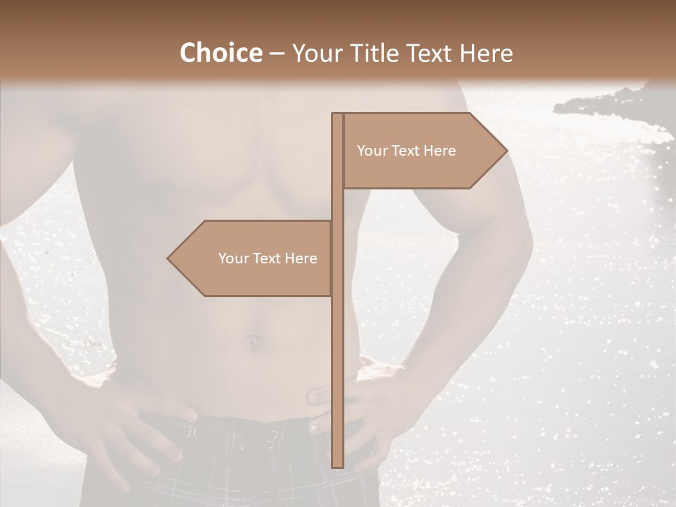 Torso Guy Swim PowerPoint Template