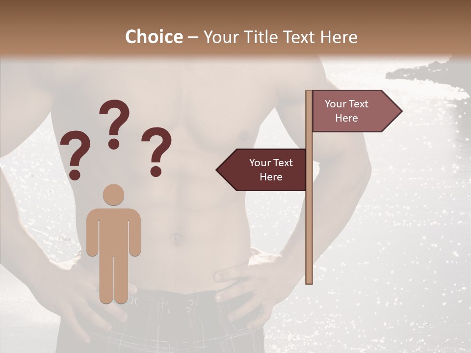 Torso Guy Swim PowerPoint Template