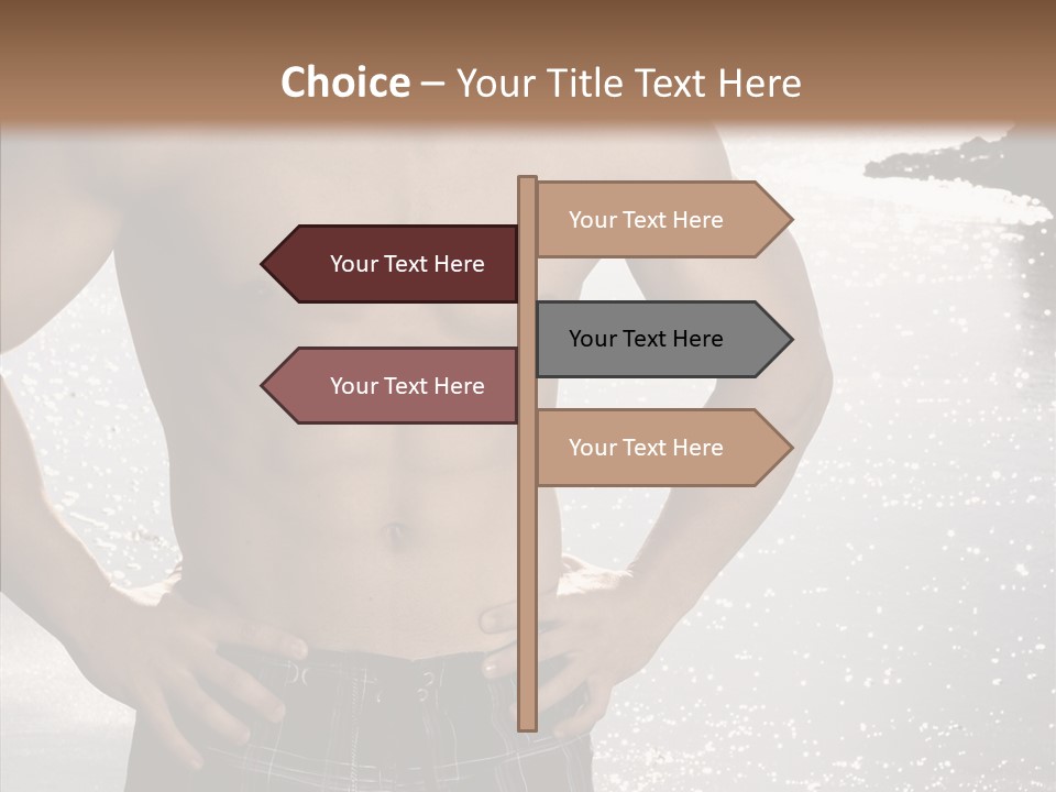 Torso Guy Swim PowerPoint Template