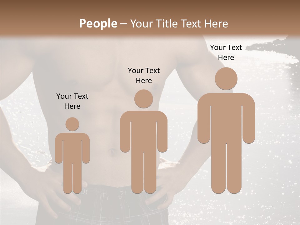 Torso Guy Swim PowerPoint Template