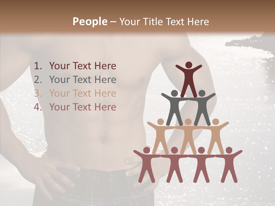 Torso Guy Swim PowerPoint Template