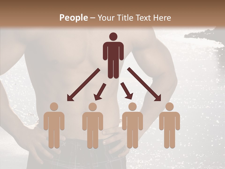 Torso Guy Swim PowerPoint Template