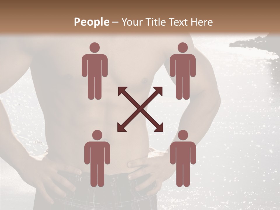 Torso Guy Swim PowerPoint Template