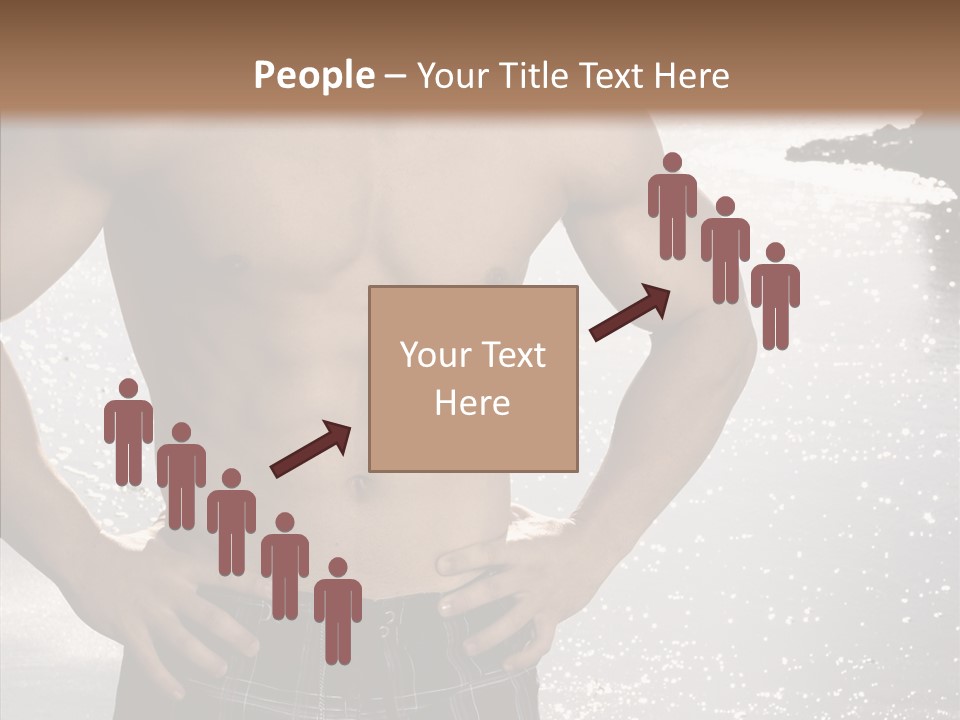 Torso Guy Swim PowerPoint Template
