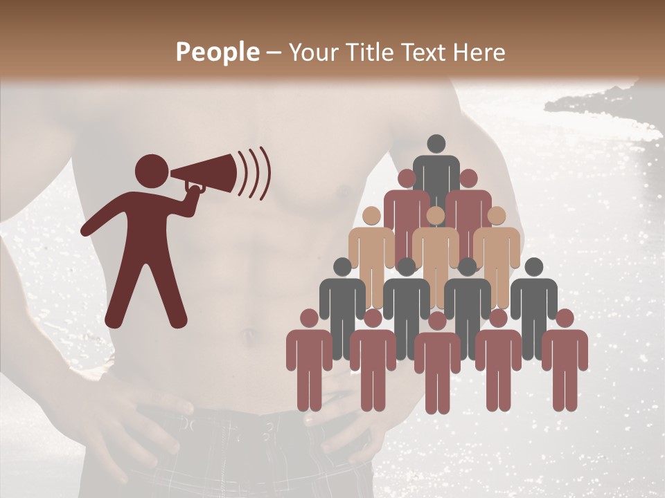 Torso Guy Swim PowerPoint Template