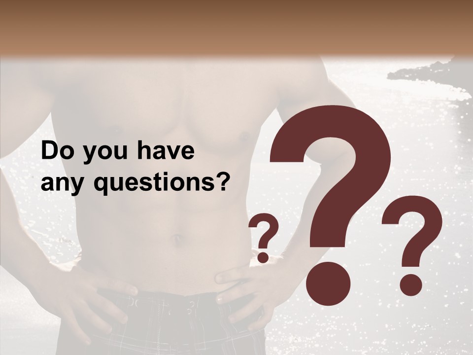 Torso Guy Swim PowerPoint Template