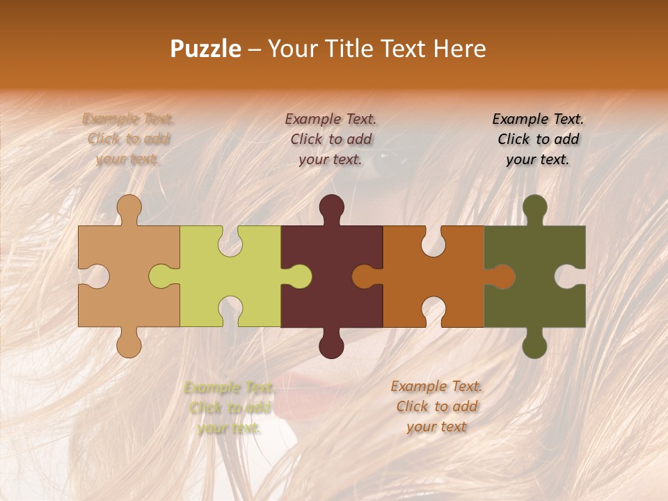 Pose Eye Hairstyle PowerPoint Template