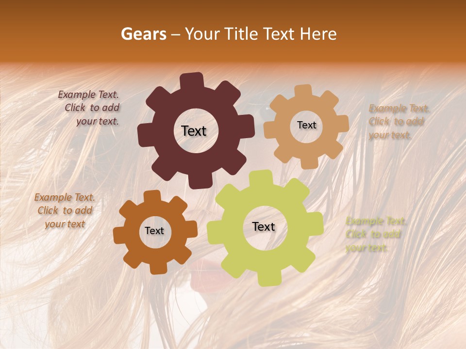 Pose Eye Hairstyle PowerPoint Template