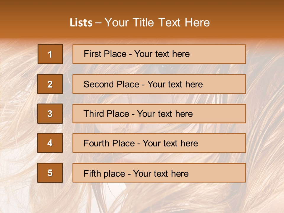 Pose Eye Hairstyle PowerPoint Template