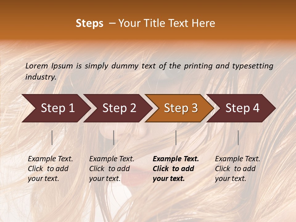Pose Eye Hairstyle PowerPoint Template