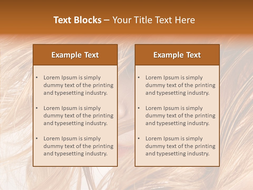 Pose Eye Hairstyle PowerPoint Template