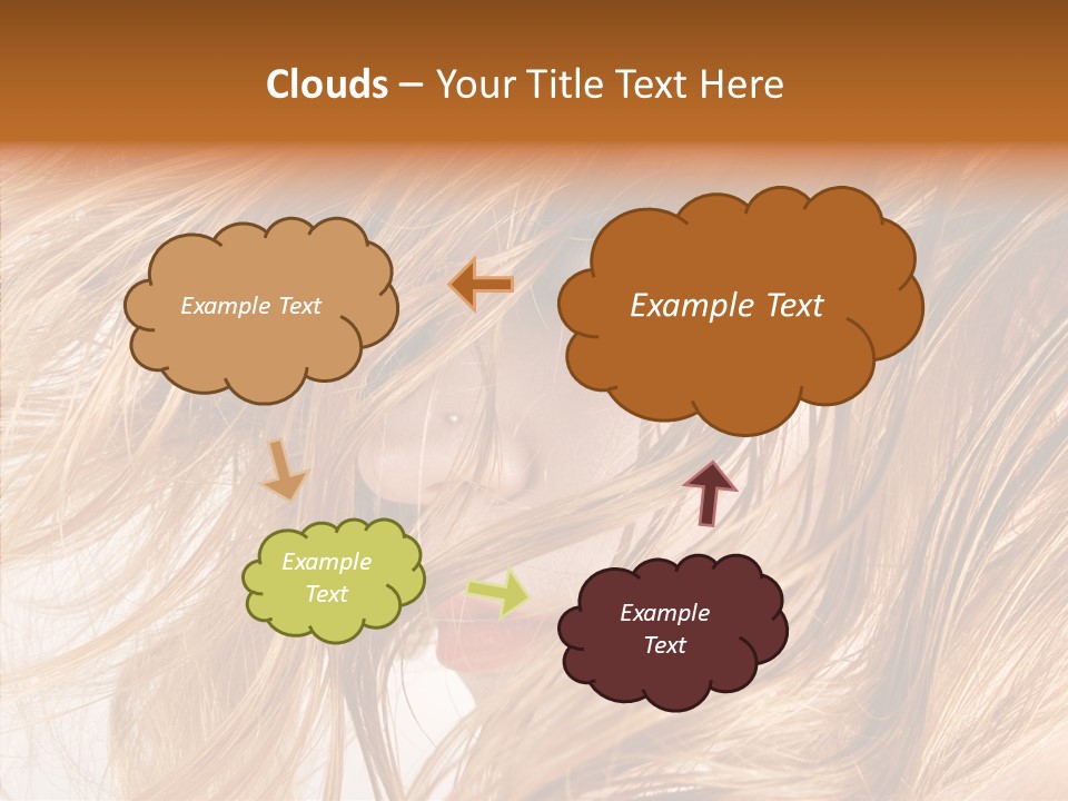 Pose Eye Hairstyle PowerPoint Template