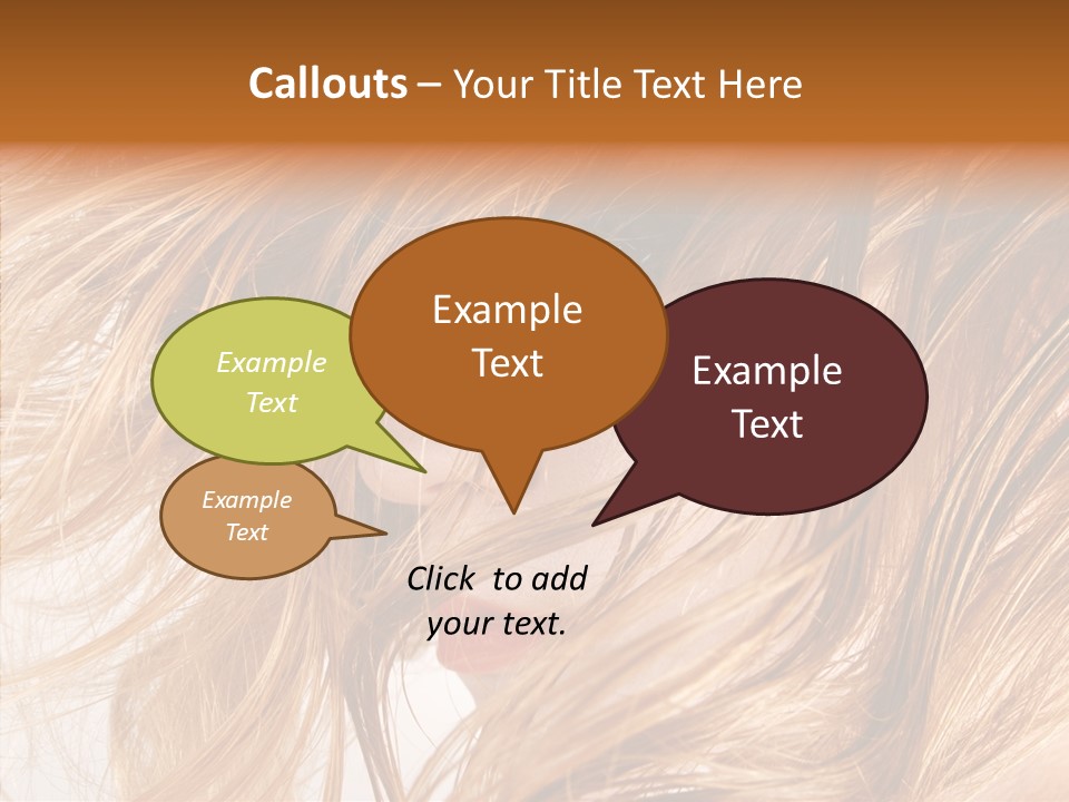 Pose Eye Hairstyle PowerPoint Template