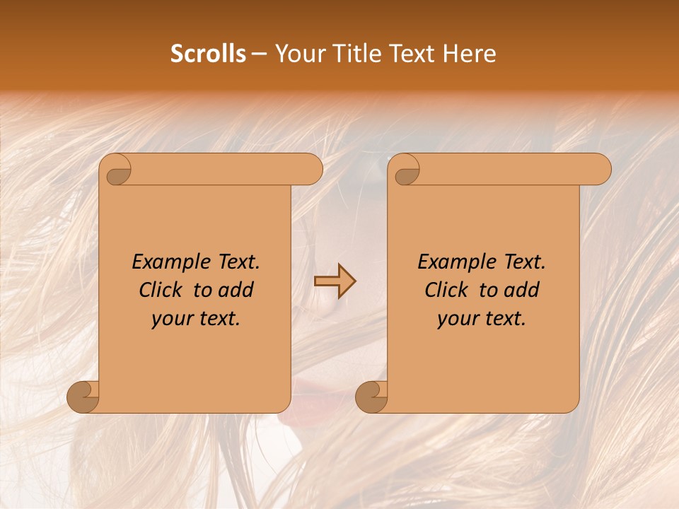 Pose Eye Hairstyle PowerPoint Template