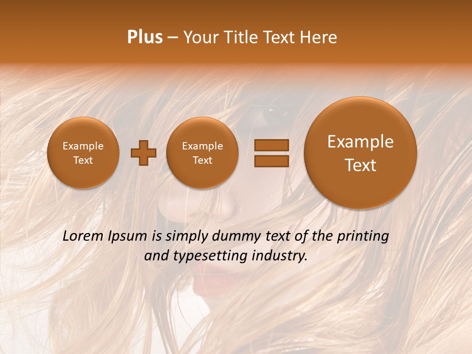 Pose Eye Hairstyle PowerPoint Template