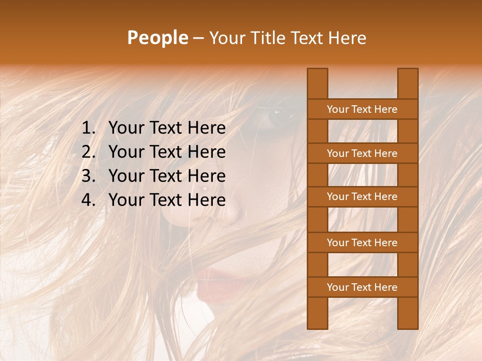 Pose Eye Hairstyle PowerPoint Template