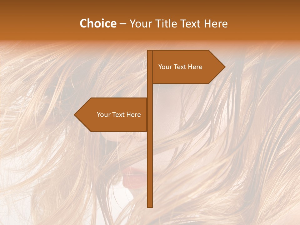 Pose Eye Hairstyle PowerPoint Template