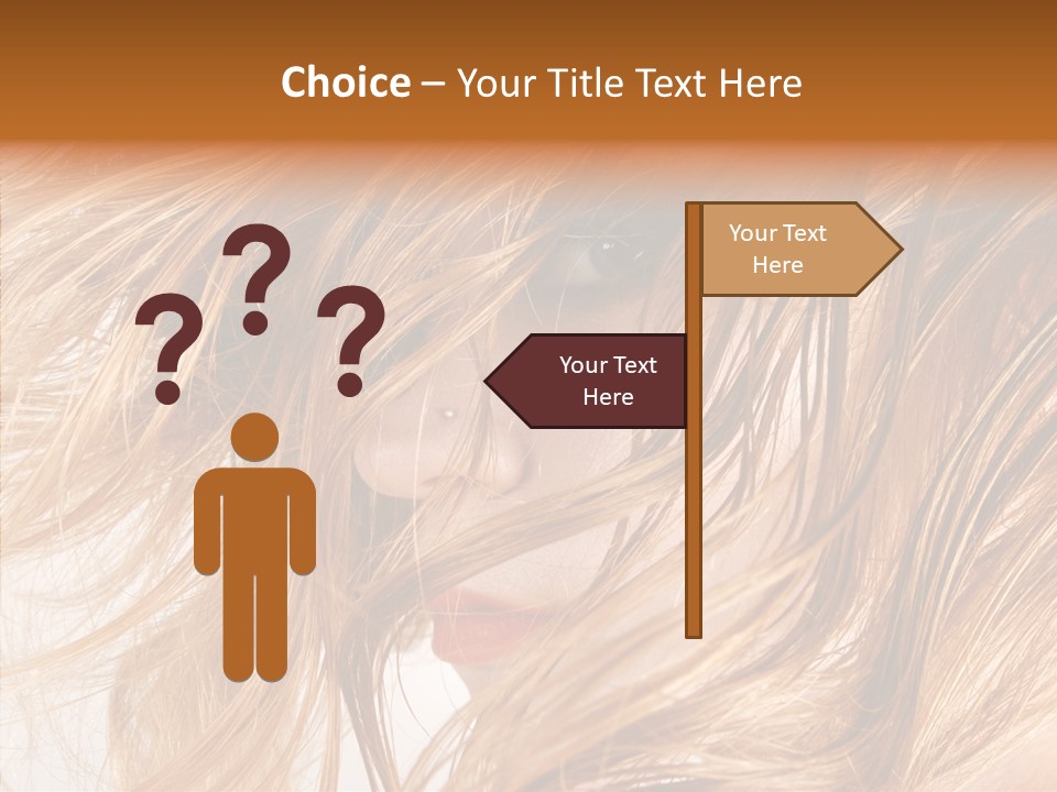 Pose Eye Hairstyle PowerPoint Template