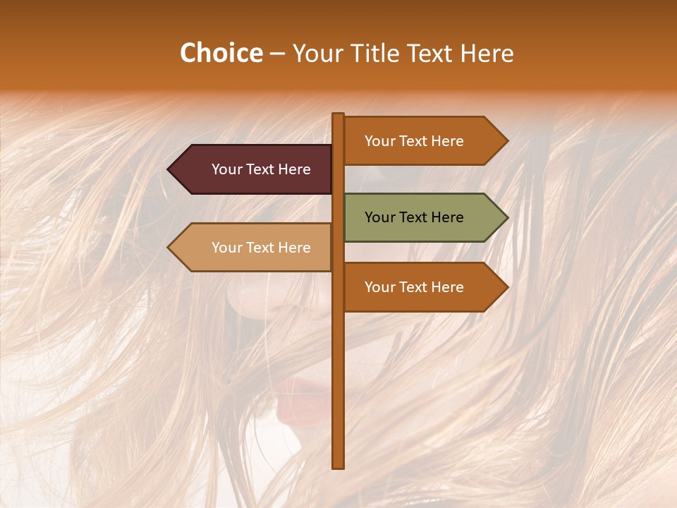 Pose Eye Hairstyle PowerPoint Template