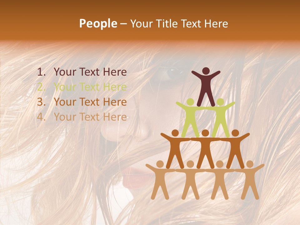 Pose Eye Hairstyle PowerPoint Template